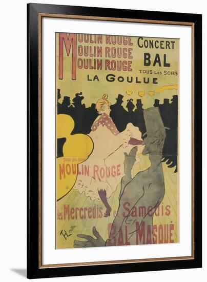 Moulin Rouge, La Goulue, 1891-Henri de Toulouse-Lautrec-Framed Giclee Print