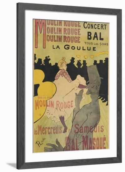 Moulin Rouge, La Goulue, 1891-Henri de Toulouse-Lautrec-Framed Giclee Print