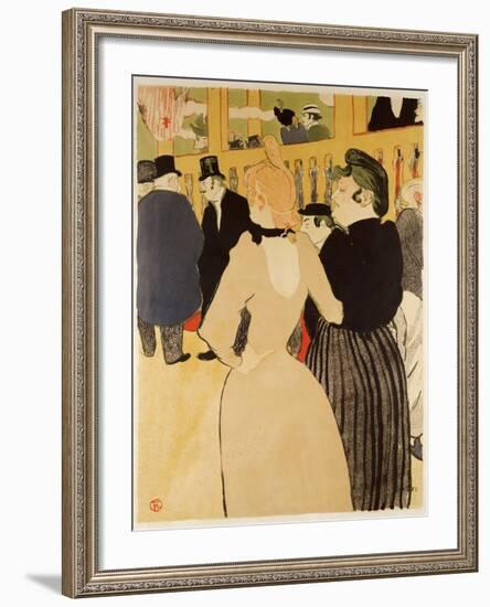 Moulin Rouge (La Goulue Et La Mome Fromage)-Henri de Toulouse-Lautrec-Framed Giclee Print