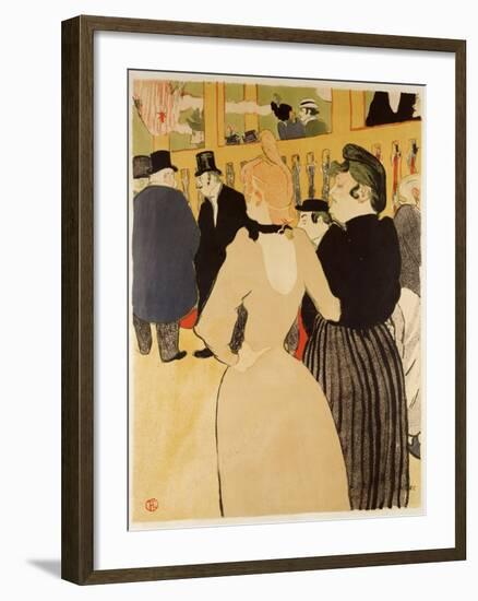 Moulin Rouge (La Goulue Et La Mome Fromage)-Henri de Toulouse-Lautrec-Framed Giclee Print