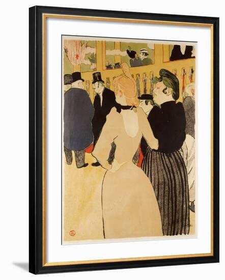 Moulin Rouge (La Goulue Et La Mome Fromage)-Henri de Toulouse-Lautrec-Framed Giclee Print