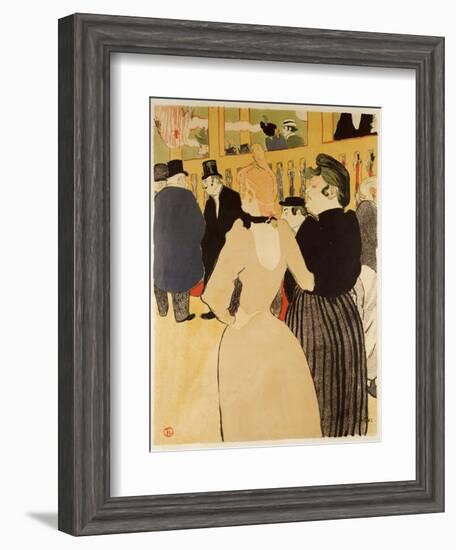 Moulin Rouge (La Goulue Et La Mome Fromage)-Henri de Toulouse-Lautrec-Framed Giclee Print