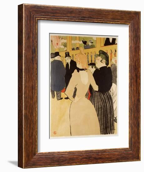 Moulin Rouge (La Goulue Et La Mome Fromage)-Henri de Toulouse-Lautrec-Framed Giclee Print