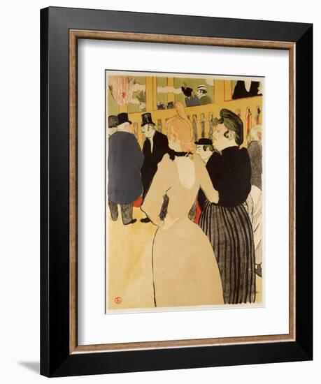 Moulin Rouge (La Goulue Et La Mome Fromage)-Henri de Toulouse-Lautrec-Framed Giclee Print