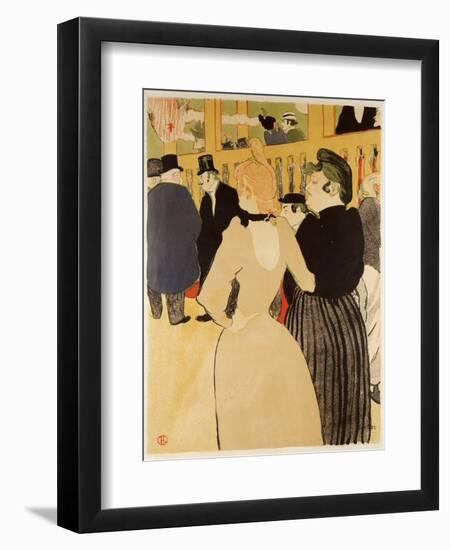 Moulin Rouge (La Goulue Et La Mome Fromage)-Henri de Toulouse-Lautrec-Framed Giclee Print