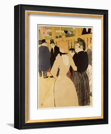 Moulin Rouge (La Goulue Et La Mome Fromage)-Henri de Toulouse-Lautrec-Framed Giclee Print