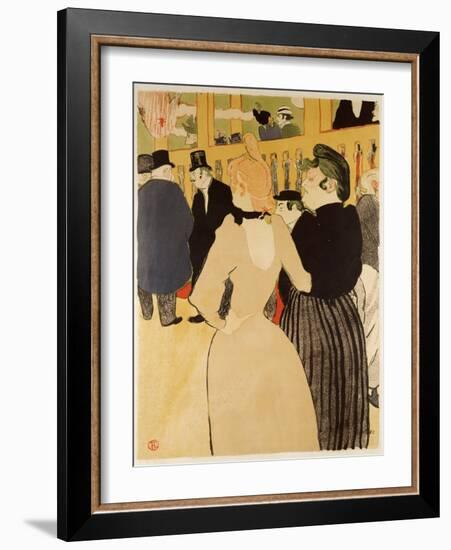 Moulin Rouge (La Goulue Et La Mome Fromage)-Henri de Toulouse-Lautrec-Framed Giclee Print