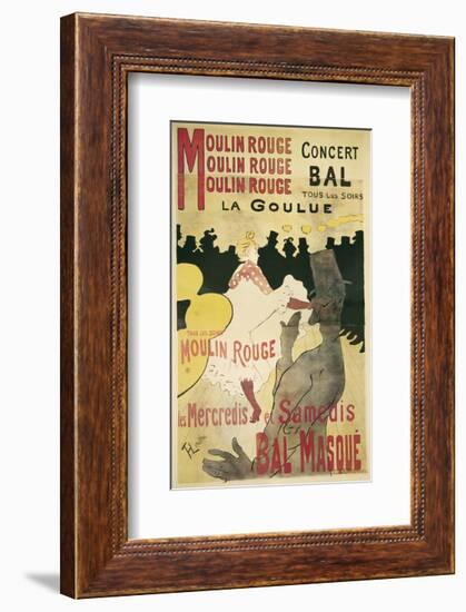 Moulin Rouge, La Goulue-Henri de Toulouse-Lautrec-Framed Art Print