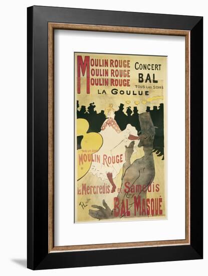 Moulin Rouge, La Goulue-Henri de Toulouse-Lautrec-Framed Art Print