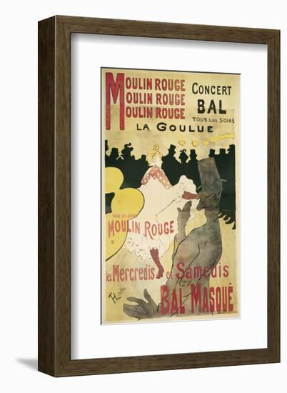 Moulin Rouge, La Goulue-Henri de Toulouse-Lautrec-Framed Art Print