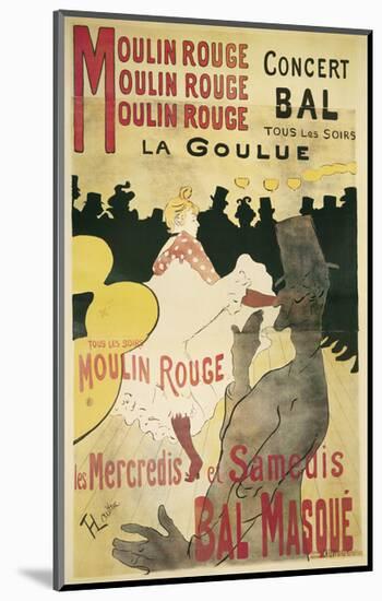 Moulin Rouge, La Goulue-Henri de Toulouse-Lautrec-Mounted Art Print