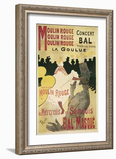 Moulin Rouge, La Goulue-Henri de Toulouse-Lautrec-Framed Art Print