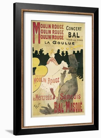 Moulin Rouge, La Goulue-Henri de Toulouse-Lautrec-Framed Art Print