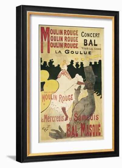 Moulin Rouge, La Goulue-Henri de Toulouse-Lautrec-Framed Art Print