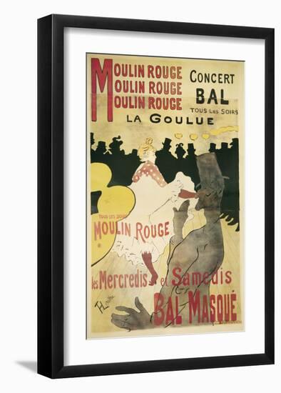 Moulin Rouge, La Goulue-Henri de Toulouse-Lautrec-Framed Art Print