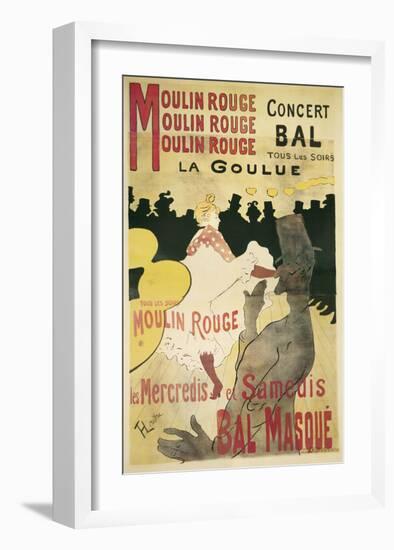 Moulin Rouge, La Goulue-Henri de Toulouse-Lautrec-Framed Art Print