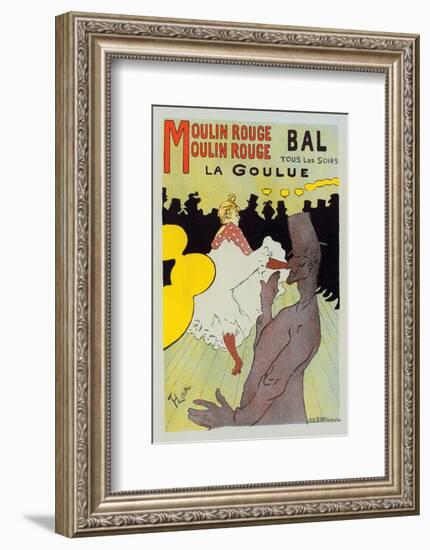 Moulin Rouge La Goulue-Henri de Toulouse-Lautrec-Framed Art Print