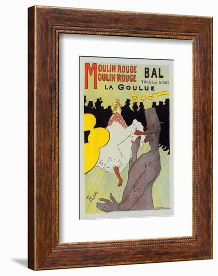 Moulin Rouge La Goulue-Henri de Toulouse-Lautrec-Framed Art Print