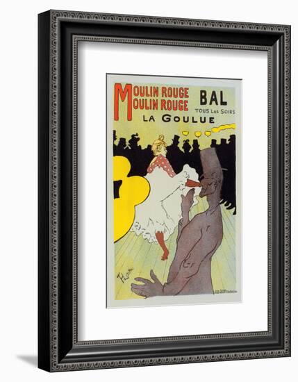 Moulin Rouge La Goulue-Henri de Toulouse-Lautrec-Framed Art Print