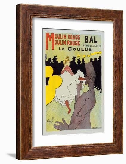 Moulin Rouge La Goulue-Henri de Toulouse-Lautrec-Framed Art Print