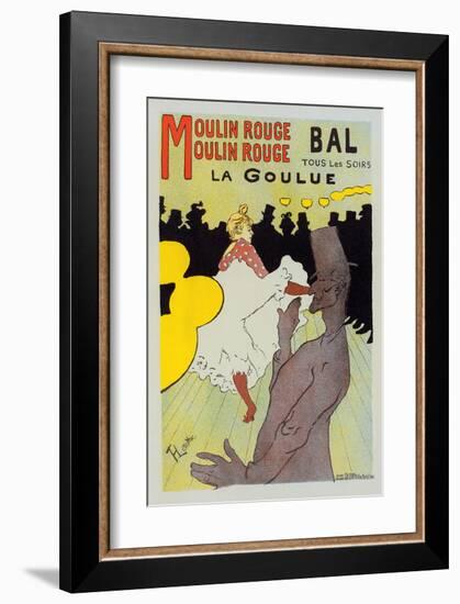 Moulin Rouge La Goulue-Henri de Toulouse-Lautrec-Framed Art Print