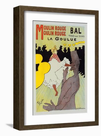 Moulin Rouge La Goulue-Henri de Toulouse-Lautrec-Framed Art Print