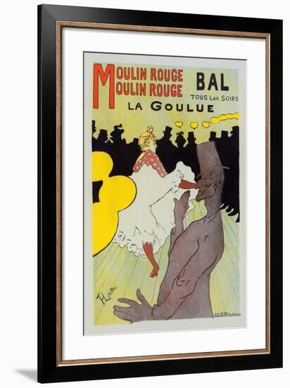 Moulin Rouge La Goulue-Henri de Toulouse-Lautrec-Framed Art Print