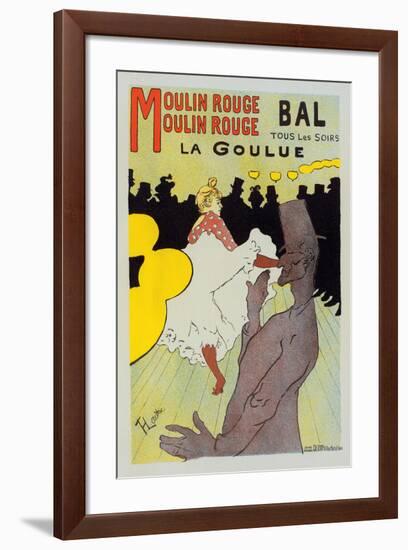 Moulin Rouge La Goulue-Henri de Toulouse-Lautrec-Framed Art Print