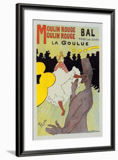 Moulin Rouge La Goulue-Henri de Toulouse-Lautrec-Framed Art Print