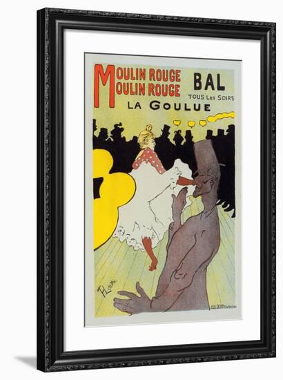 Moulin Rouge La Goulue-Henri de Toulouse-Lautrec-Framed Art Print
