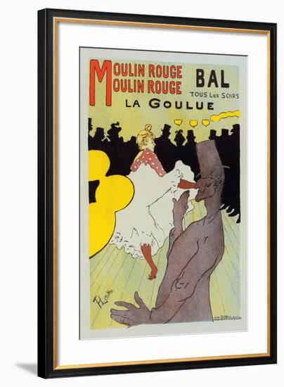 Moulin Rouge La Goulue-Henri de Toulouse-Lautrec-Framed Art Print