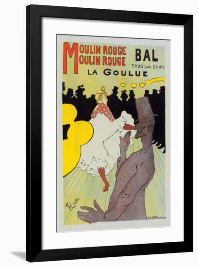 Moulin Rouge La Goulue-Henri de Toulouse-Lautrec-Framed Art Print