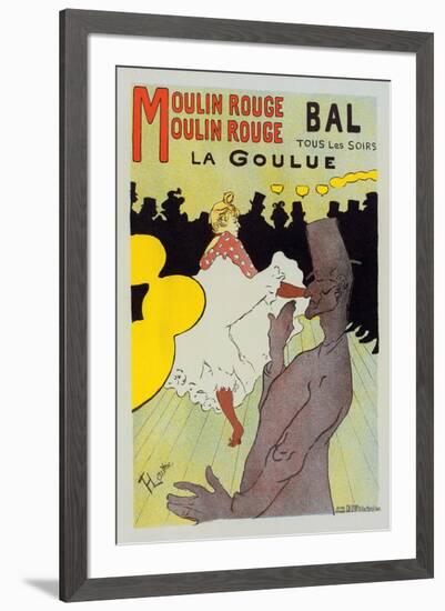 Moulin Rouge La Goulue-Henri de Toulouse-Lautrec-Framed Art Print