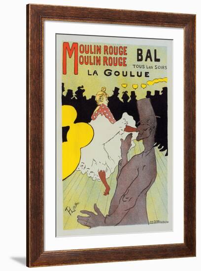 Moulin Rouge La Goulue-Henri de Toulouse-Lautrec-Framed Art Print