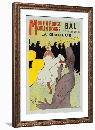 Moulin Rouge La Goulue-Henri de Toulouse-Lautrec-Framed Art Print