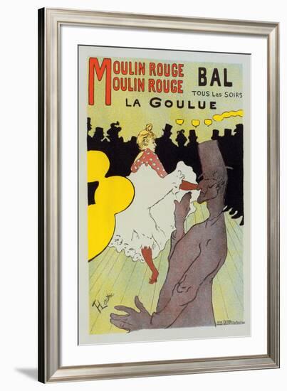 Moulin Rouge La Goulue-Henri de Toulouse-Lautrec-Framed Art Print