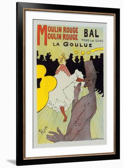 Moulin Rouge La Goulue-Henri de Toulouse-Lautrec-Framed Art Print