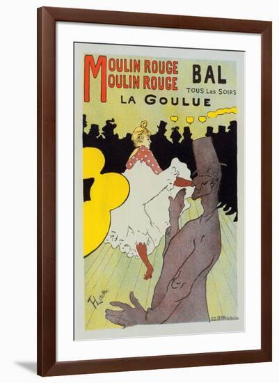 Moulin Rouge La Goulue-Henri de Toulouse-Lautrec-Framed Art Print