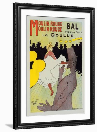 Moulin Rouge La Goulue-Henri de Toulouse-Lautrec-Framed Art Print