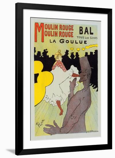 Moulin Rouge La Goulue-Henri de Toulouse-Lautrec-Framed Art Print