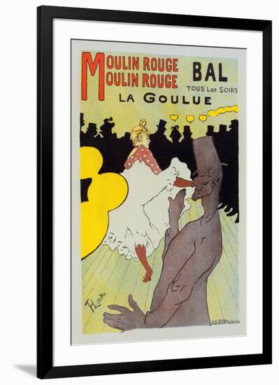 Moulin Rouge La Goulue-Henri de Toulouse-Lautrec-Framed Art Print