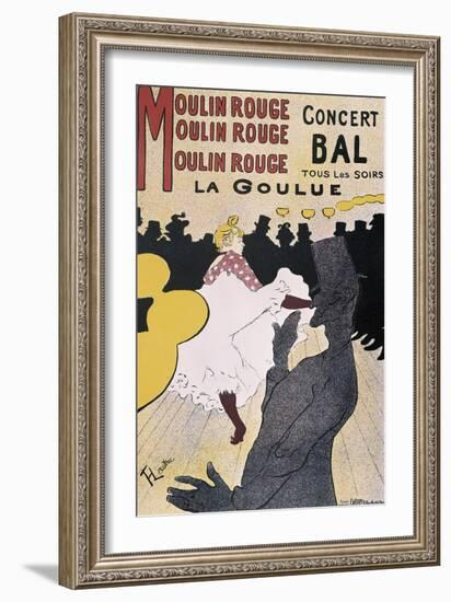 Moulin Rouge: La Goulue-Henri de Toulouse-Lautrec-Framed Art Print