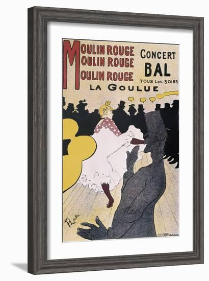 Moulin Rouge: La Goulue-Henri de Toulouse-Lautrec-Framed Art Print