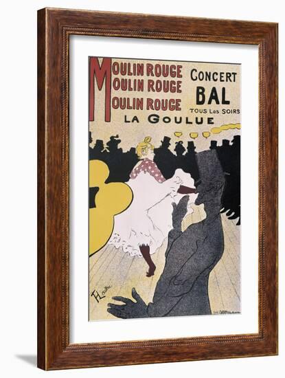 Moulin Rouge: La Goulue-Henri de Toulouse-Lautrec-Framed Art Print