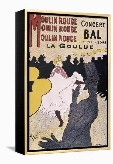 Moulin Rouge: La Goulue-Henri de Toulouse-Lautrec-Framed Stretched Canvas