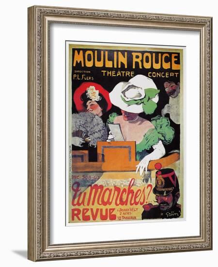 Moulin Rouge Poster, c1905-Jules-Alexandre Grün-Framed Giclee Print