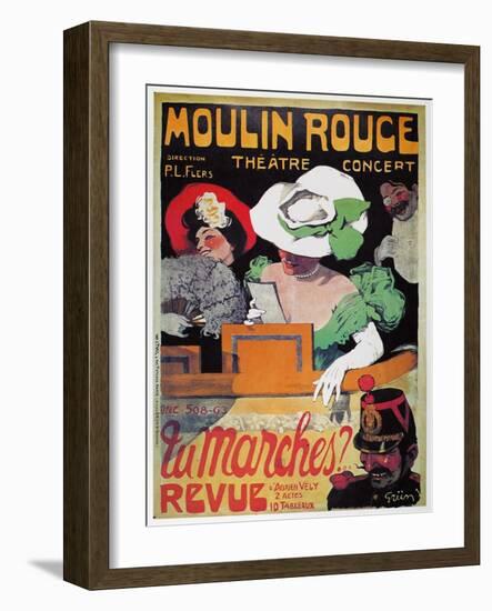 Moulin Rouge Poster, c1905-Jules-Alexandre Grün-Framed Giclee Print