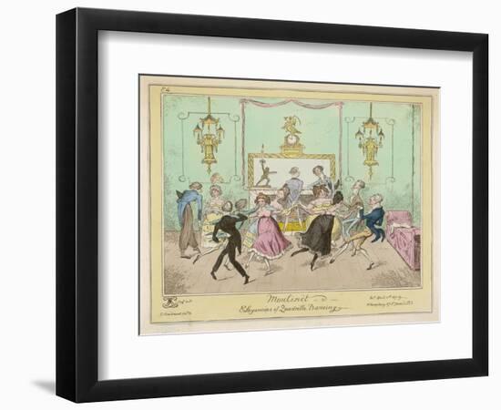 Moulinet, a Quadrille Step with Linked Hands-George Cruikshank-Framed Art Print