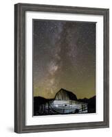 Moulton Barn and Milky Way Galaxy-Mike Cavaroc-Framed Photographic Print