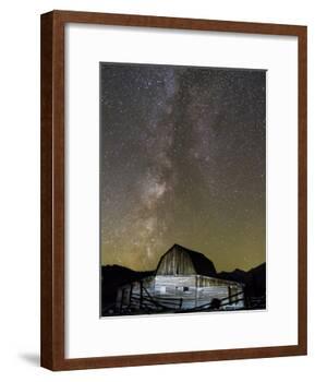 Moulton Barn and Milky Way Galaxy-Mike Cavaroc-Framed Photographic Print